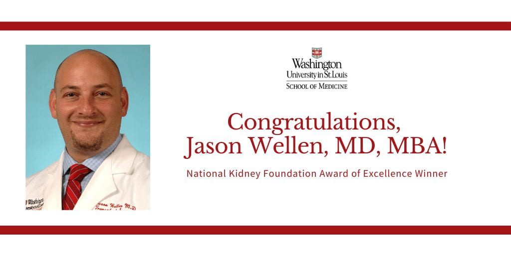 Jason Wellen Receives National Kidney Foundation Award